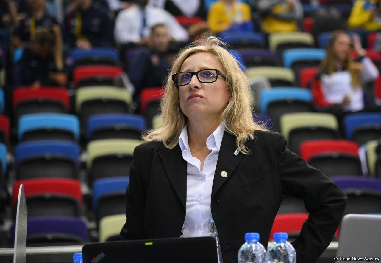 Bakıda Batut gimnastikası üzrə dünya kubokunun final gününə start verilib (FOTO)