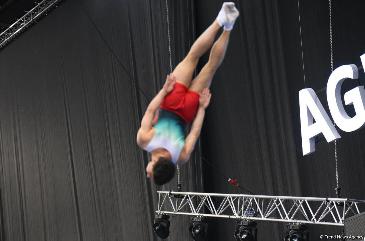 Bakıda Batut gimnastikası üzrə dünya kubokunun final gününə start verilib (FOTO)