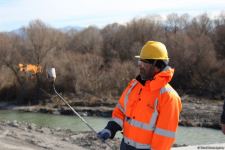 Horadiz - Ağbənd dəmir yolunun tikintisi davam etdirilir (FOTO)