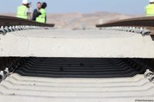 Horadiz - Ağbənd dəmir yolunda Qumlaq stansiyasının tikintisinə hazırlıq gedir (FOTO)