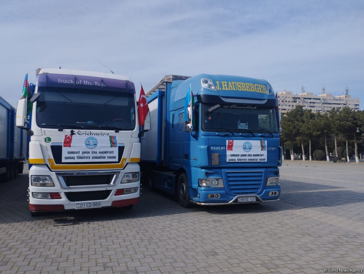 Azərbaycandan daha 7 ədəd modul tipli ev Türkiyəyə yola salınıb (FOTO)