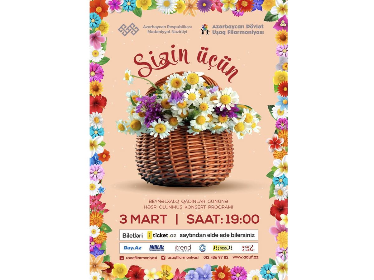 Beynəlxalq Qadınlar Gününə həsr olunmuş konsert keçiriləcək