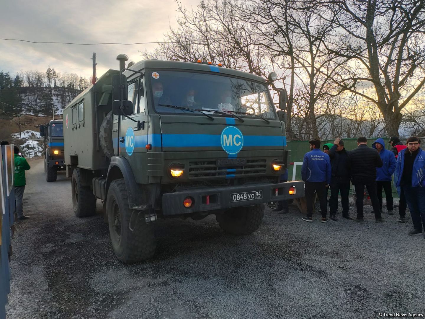 Bu gün Laçın yolundan sülhməramlıların 82 avtomobili keçib (FOTO)
