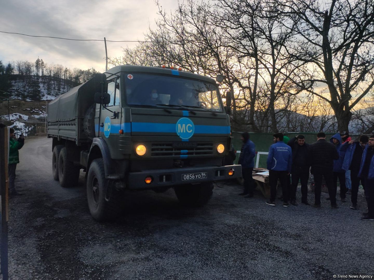 Bu gün Laçın yolundan sülhməramlıların 82 avtomobili keçib (FOTO)