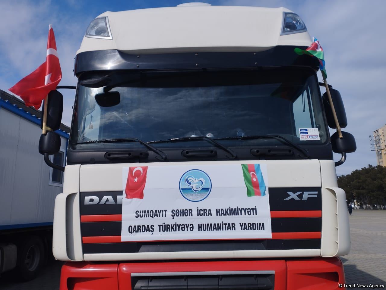 Sumqayıtdan Türkiyəyə növbəti humanitar yardım göndərilib (FOTO)