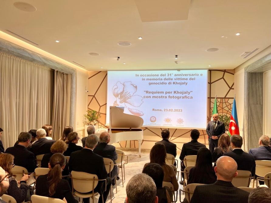 Heydər Əliyev Fondunun təşkilatçılığı ilə Romada Xocalı soyqırımına həsr olunan tədbir keçirilib (FOTO)