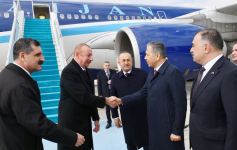 Prezident İlham Əliyev Türkiyəyə işgüzar səfərə gəlib (FOTO/VİDEO)