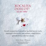 Birinci vitse-prezident Mehriban Əliyeva  Xocalı soyqırımı ilə bağlı paylaşım edib (FOTO)