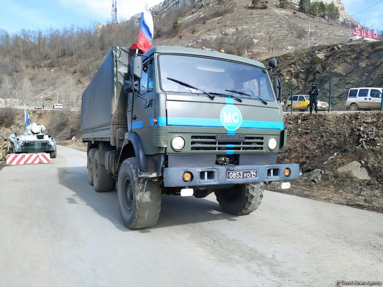 Sülhməramlılara aid daha bir maşın karvanı Laçın yolundan maneəsiz keçib (FOTO)