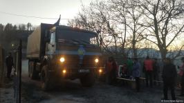 Sülhməramlılara məxsus təmir-yedək maşınları aksiya ərazisindən maneəsiz keçib (FOTO)