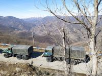Sülhməramlılara aid daha dörd avtomobil Laçın yolundan keçib (FOTO)