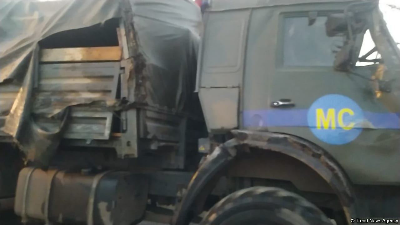 Sülhməramlılara məxsus təmir-yedək maşınları aksiya ərazisindən maneəsiz keçib (FOTO)