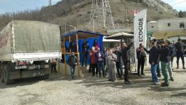 Sülhməramlılara aid 20 avtomobil Laçın yolundan keçib (FOTO)