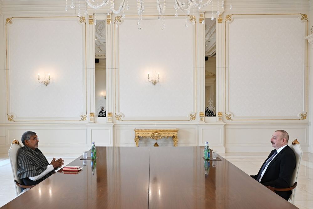 Prezident İlham Əliyev Nobel sülh mükafatı laureatı Kailaş Satyartini qəbul edib (FOTO/VİDEO) (YENİLƏNİB)