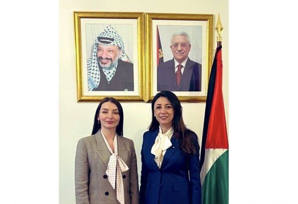 Leyla Abdullayeva Fələstinin Fransadakı səfiri ilə görüşüb