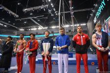 FIG Dünya Kuboku: Azərbaycanlı gimnast halqalarla hərəkət üzrə qızıl medal qazanıb (FOTO)