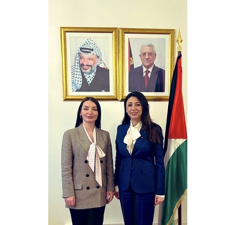 Leyla Abdullayeva Fələstinin Fransadakı səfiri ilə görüşüb