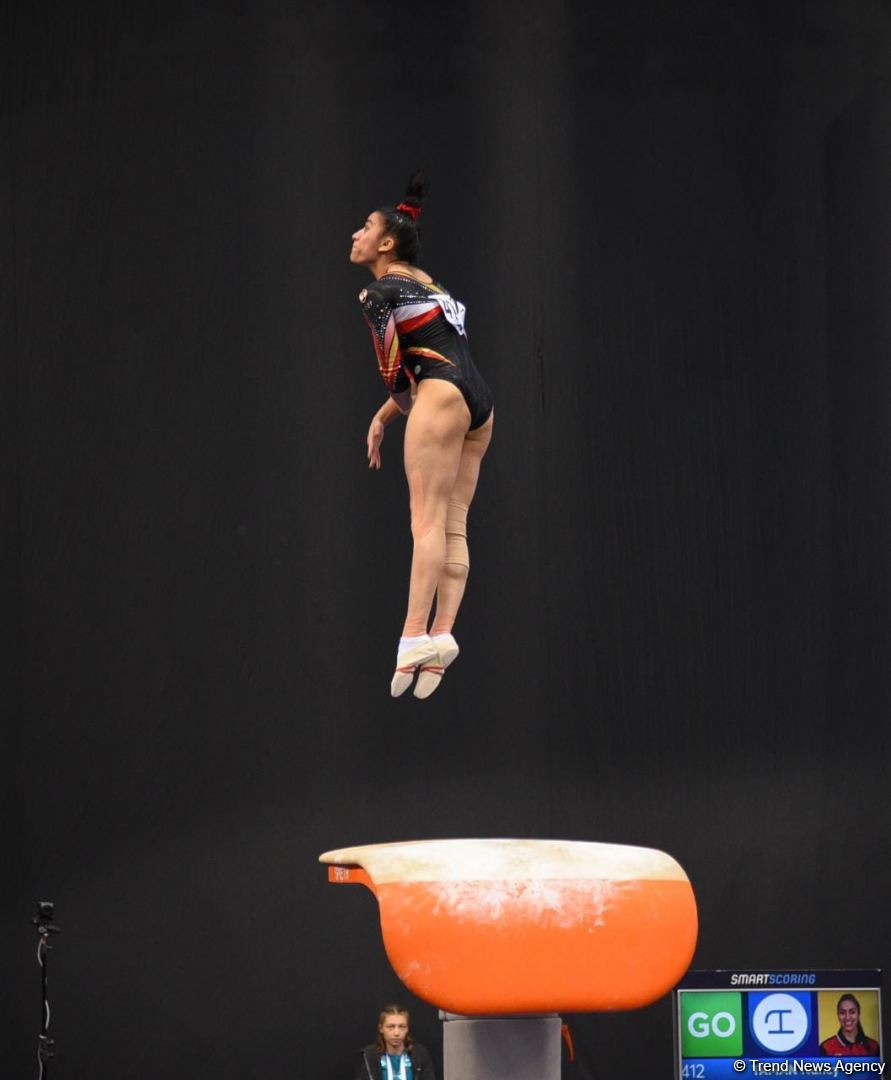 Bakıda idman gimnastikası üzrə FIG Dünya Kubokunun üçüncü gününə start verilib (FOTO)