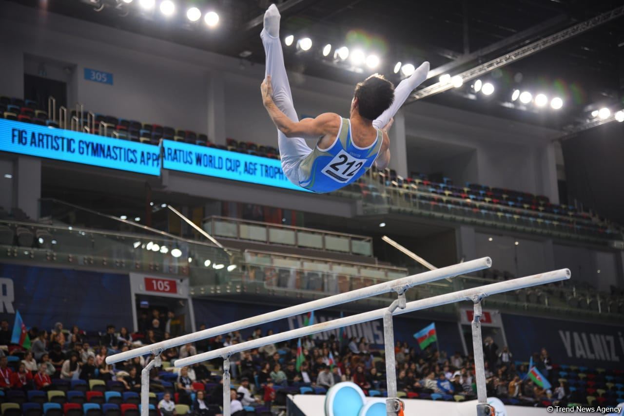 Bakıda idman gimnastikası üzrə FIG Dünya Kubokunun üçüncü gününə start verilib (FOTO)