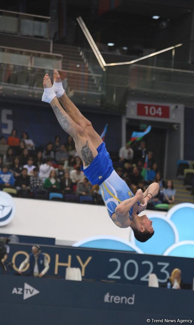 Bakıda idman gimnastikası üzrə FIG Dünya Kubokunun üçüncü gününə start verilib (FOTO)