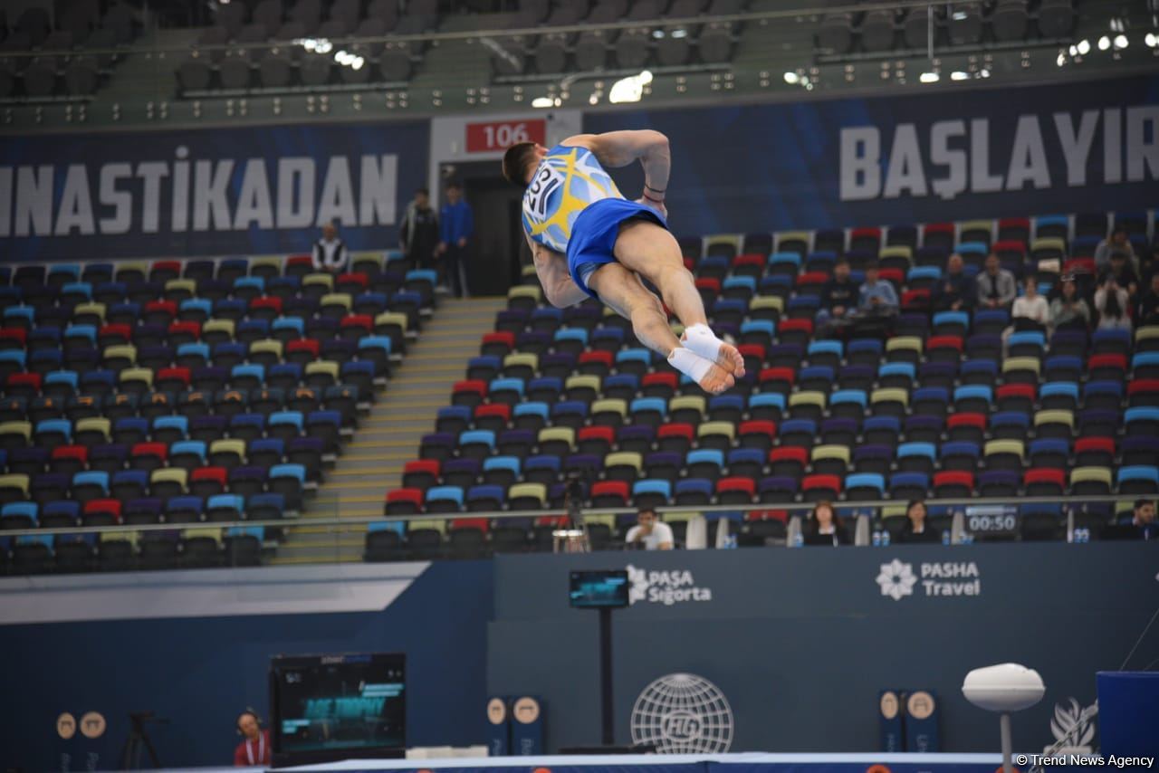 Bakıda idman gimnastikası üzrə FIG Dünya Kubokunun üçüncü gününə start verilib (FOTO)