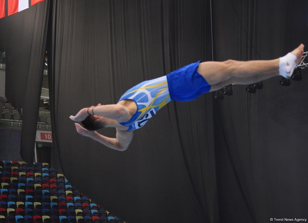 Bakıda idman gimnastikası üzrə FIG Dünya Kubokunun üçüncü gününə start verilib (FOTO)