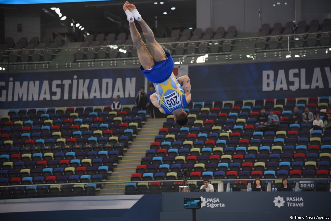 Bakıda idman gimnastikası üzrə FIG Dünya Kubokunun üçüncü gününə start verilib (FOTO)