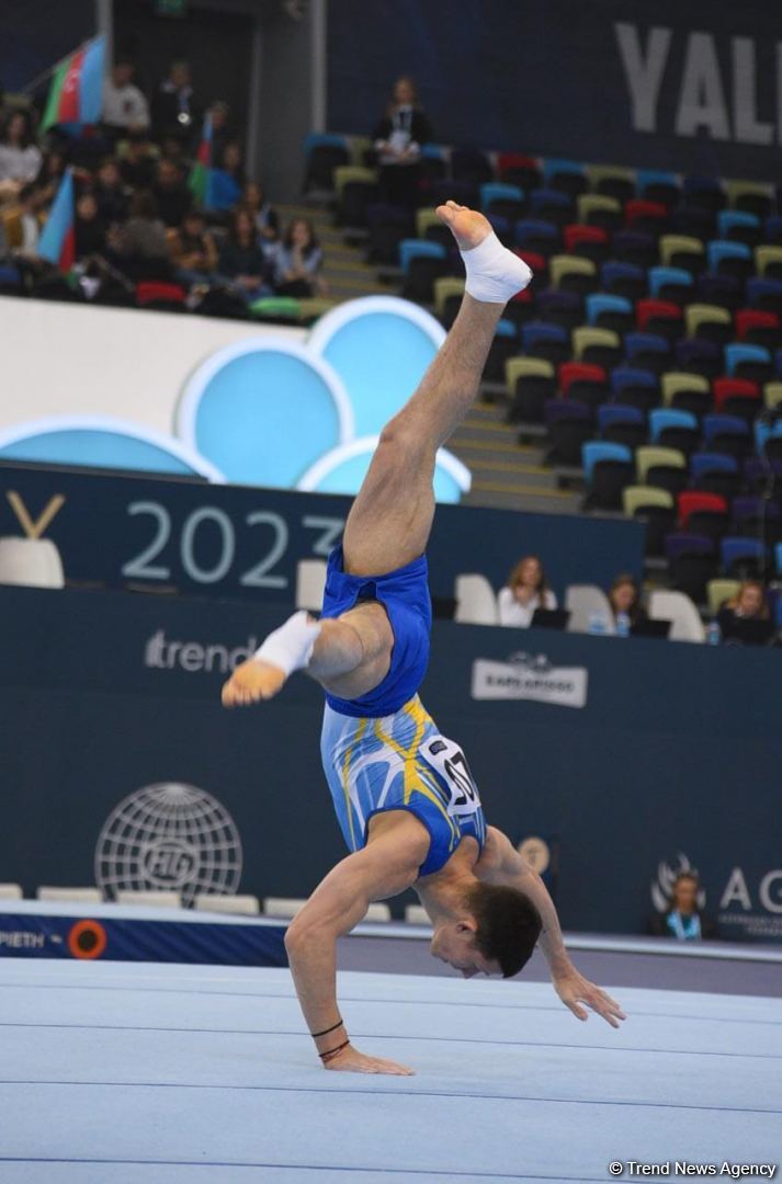 Bakıda idman gimnastikası üzrə FIG Dünya Kubokunun üçüncü gününə start verilib (FOTO)