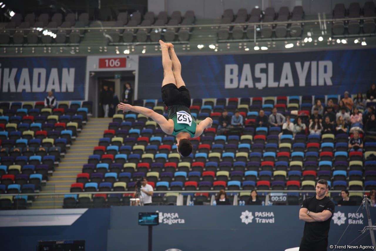 Bakıda idman gimnastikası üzrə FIG Dünya Kubokunun üçüncü gününə start verilib (FOTO)