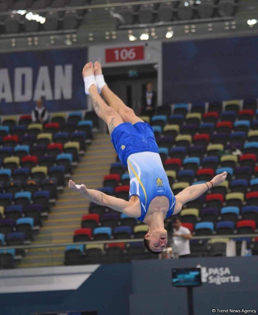 Bakıda idman gimnastikası üzrə FIG Dünya Kubokunun üçüncü gününə start verilib (FOTO)