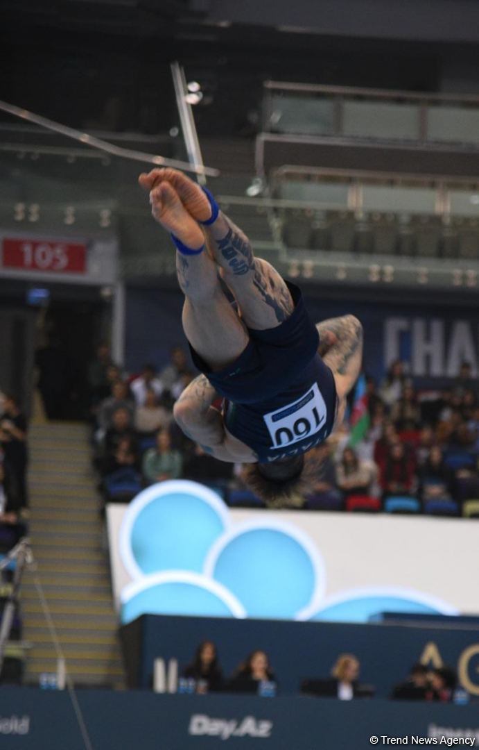 Bakıda idman gimnastikası üzrə FIG Dünya Kubokunun üçüncü gününə start verilib (FOTO)