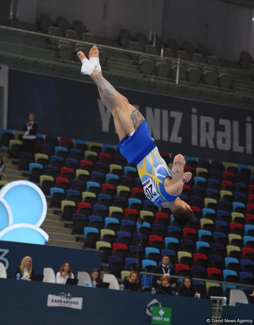 Bakıda idman gimnastikası üzrə FIG Dünya Kubokunun üçüncü gününə start verilib (FOTO)