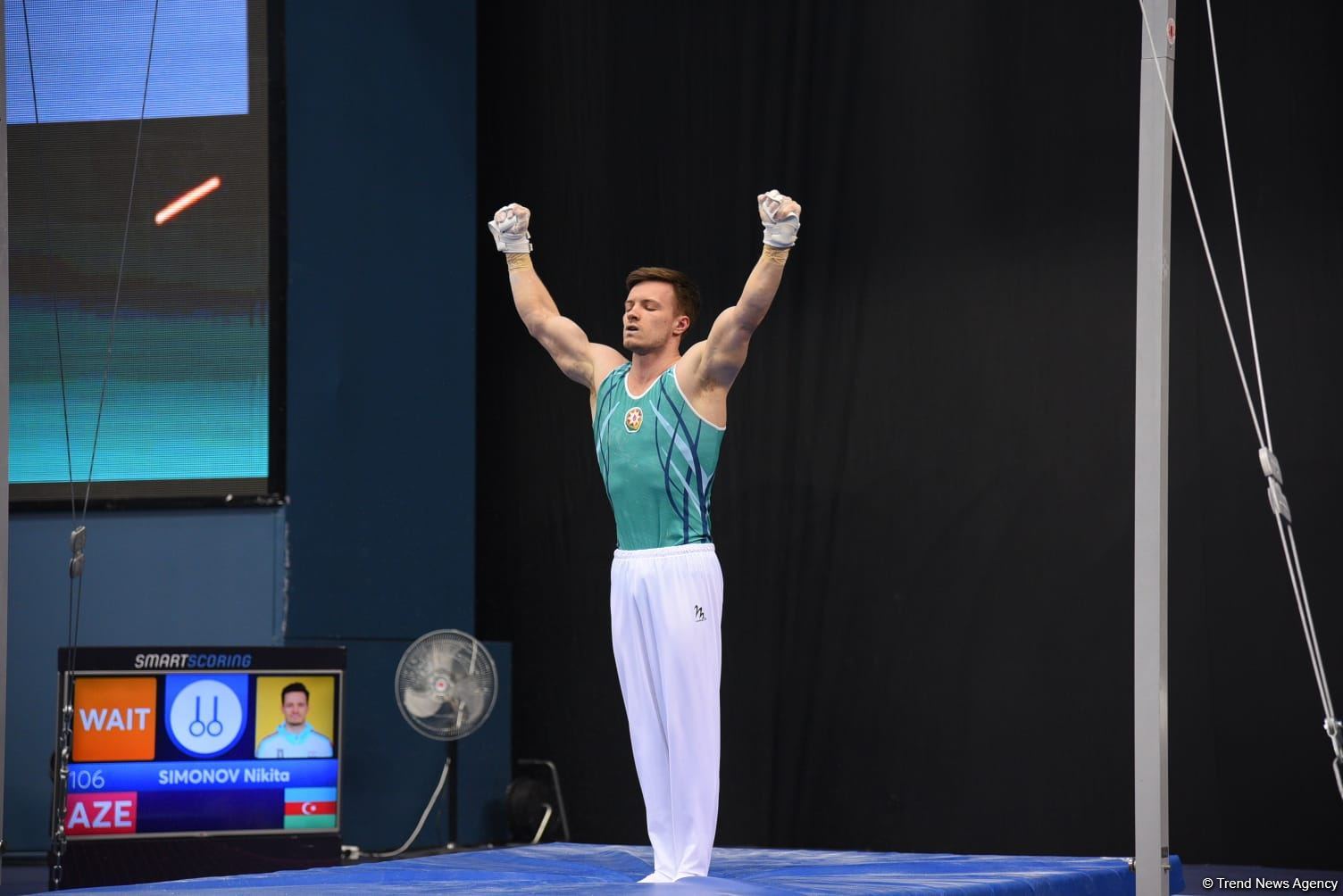 FIG Dünya Kuboku: Azərbaycanlı gimnast halqalarla hərəkət üzrə qızıl medal qazanıb (FOTO)