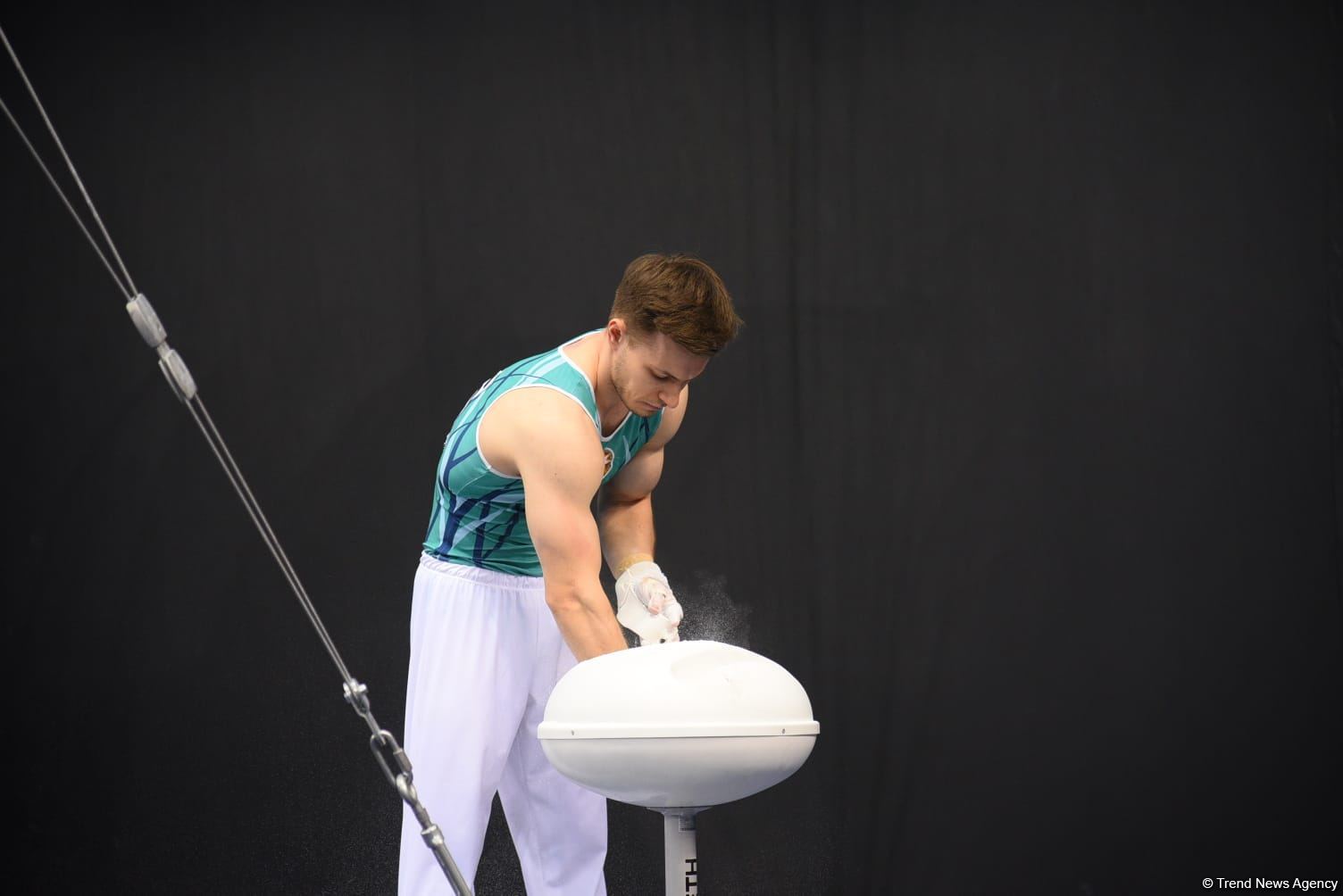 FIG Dünya Kuboku: Azərbaycanlı gimnast halqalarla hərəkət üzrə qızıl medal qazanıb (FOTO)