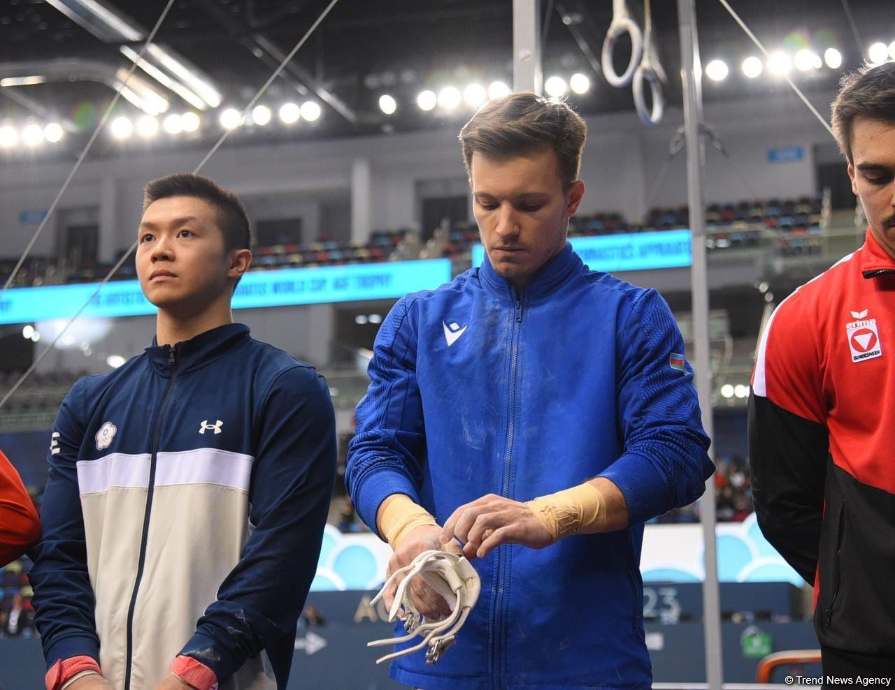 FIG Dünya Kuboku: Azərbaycanlı gimnast halqalarla hərəkət üzrə qızıl medal qazanıb (FOTO)