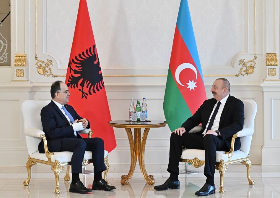 Prezident İlham Əliyev Albaniya Prezidenti Bayram Beqay ilə görüşüb (FOTO/VİDEO) (YENİLƏNİB)