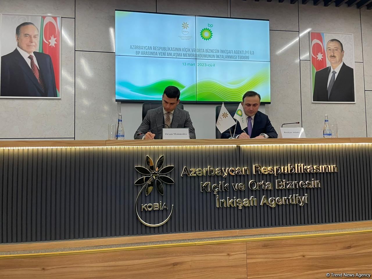 KOBİA və bp arasında əməkdaşlığa dair Anlaşma Memorandumu imzalanıb (FOTO)