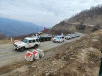 BQXK-ya məxsus avtomobillər yenidən Laçın yolundan keçib (FOTO)