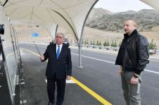 Prezident İlham Əliyev Talış-Tapqaraqoyunlu-Qaşaltı sanatoriyası yolunun açılışında iştirak edib (FOTO/VİDEO)
