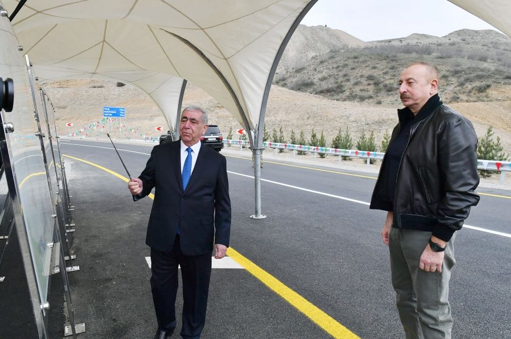 Prezident İlham Əliyev Talış-Tapqaraqoyunlu-Qaşaltı sanatoriyası yolunun açılışında iştirak edib (FOTO/VİDEO)