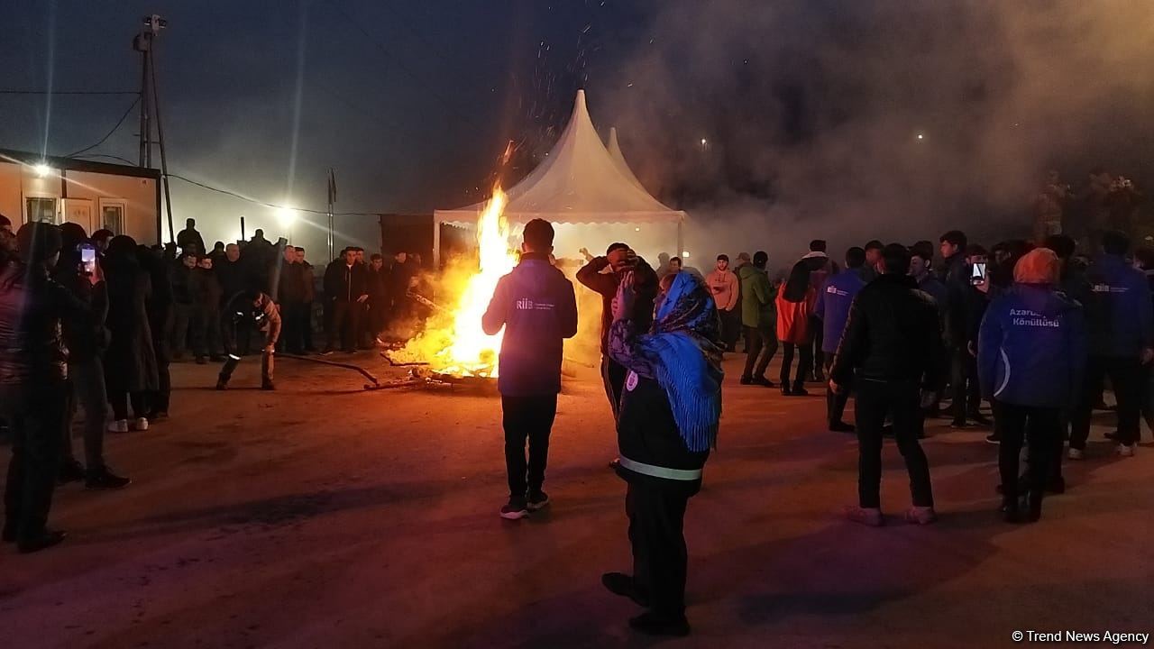 Şuşada bayram tonqalı qalanıb (FOTO)