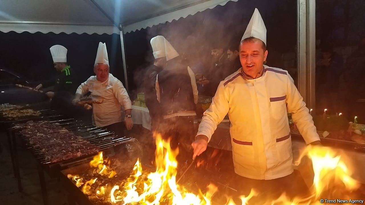 Şuşada bayram tonqalı qalanıb (FOTO)