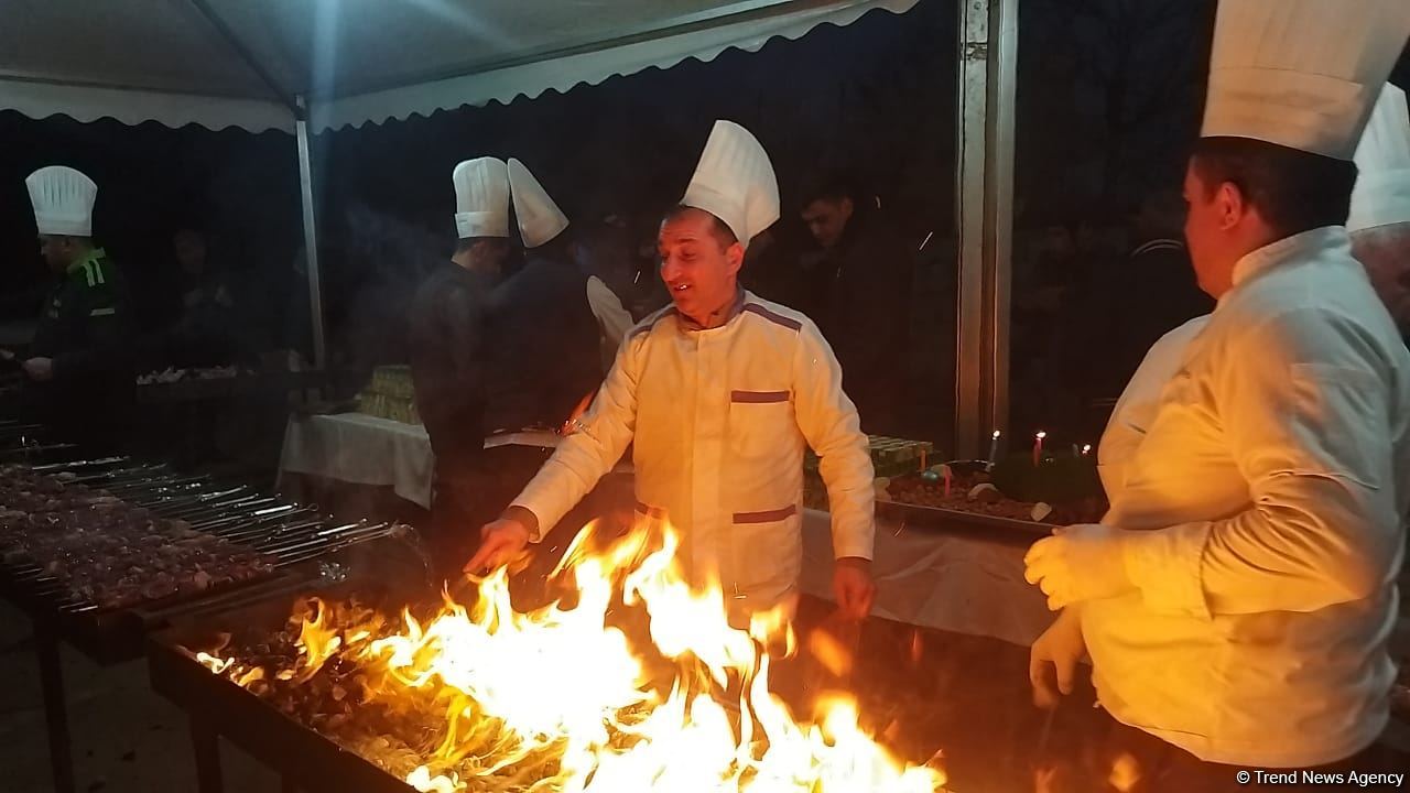 Şuşada bayram tonqalı qalanıb (FOTO)
