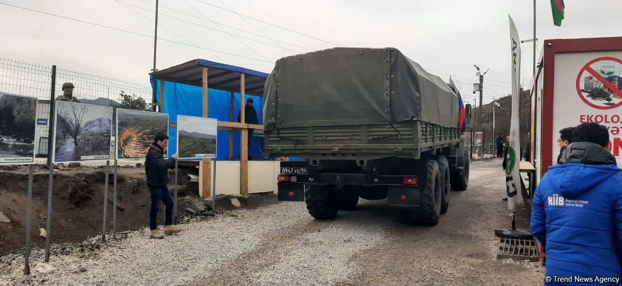 Sülhməramlılara aid 29 maşın Laçın yolundan maneəsiz keçib
