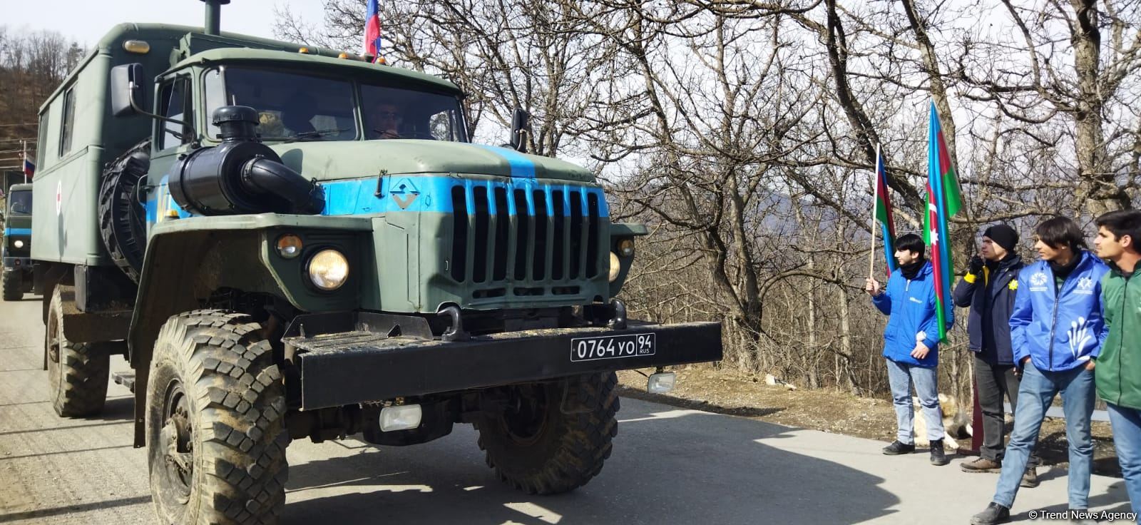 Sülhməramlılara aid 24 maşın Laçın yolundan maneəsiz keçib (FOTO)