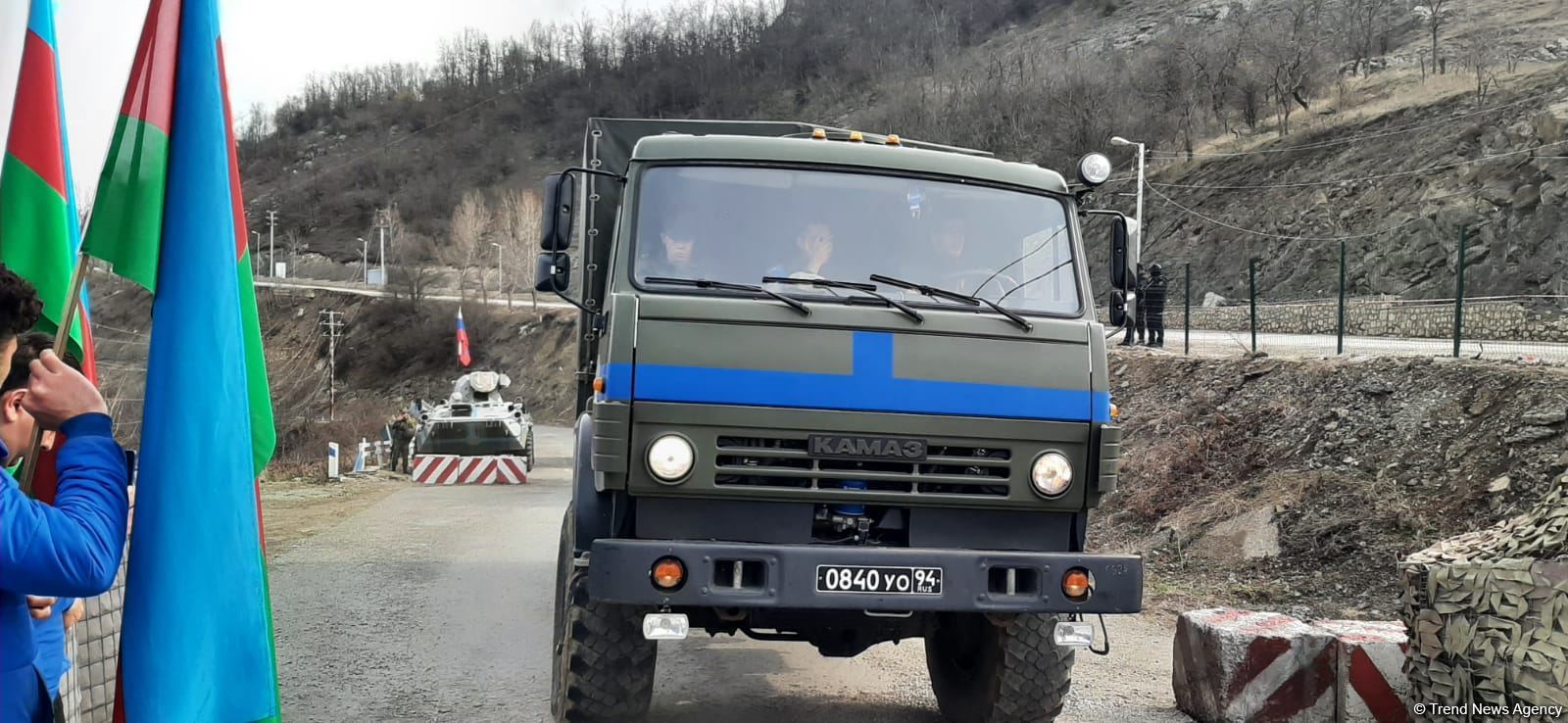 Sülhməramlılara aid 4 maşın Laçın yolundan maneəsiz keçib (FOTO)