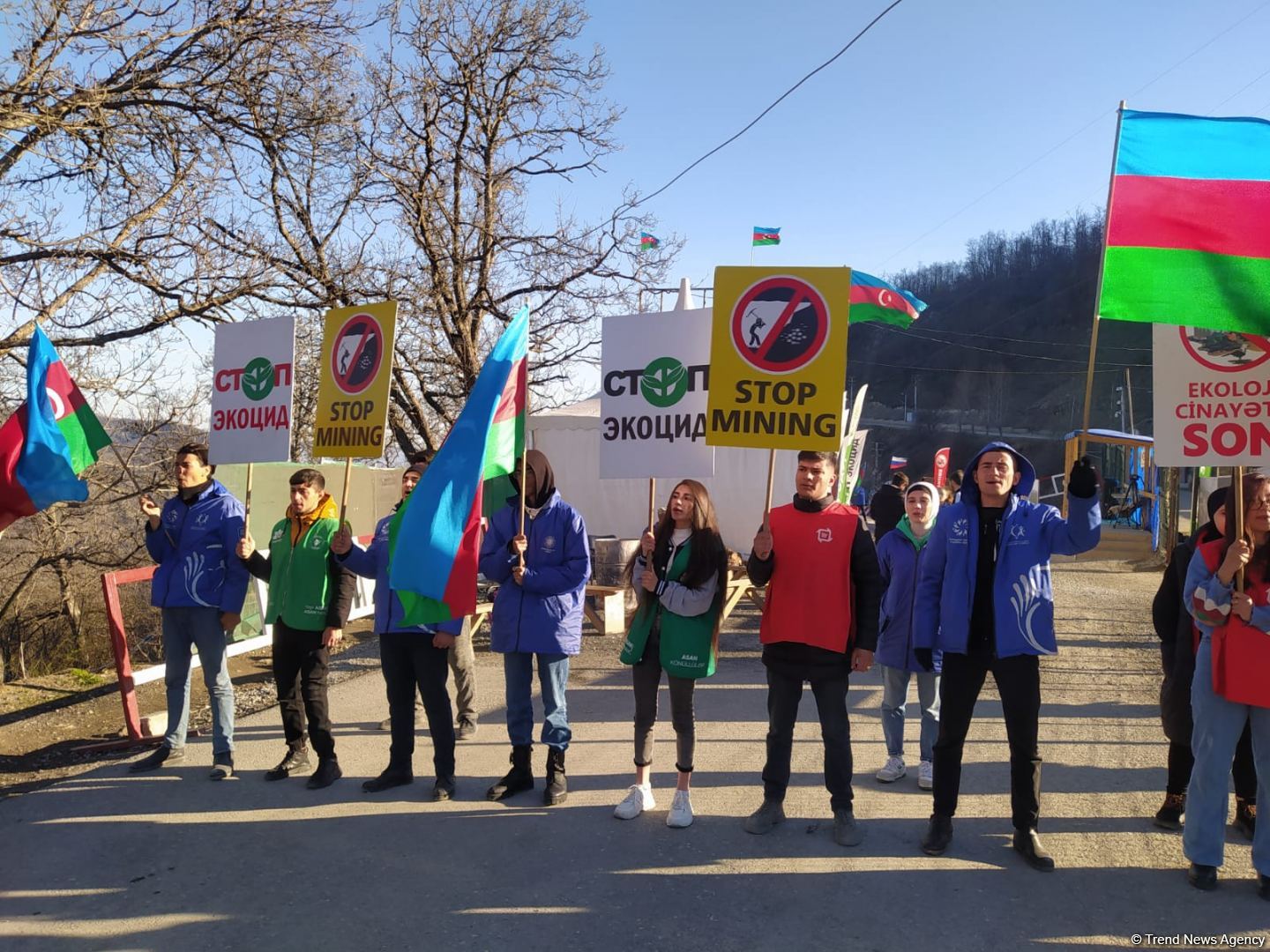 Laçın-Xankəndi yolunda etiraz aksiyası 108 gündür davam edir (FOTO)