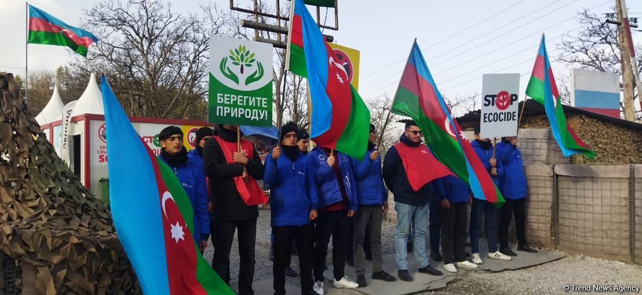 Laçın-Xankəndi yolunda etiraz aksiyası 109 gündür davam edir (FOTO)