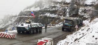 Sülhməramlılara aid 13 maşın Laçın yolundan maneəsiz keçib (FOTO)