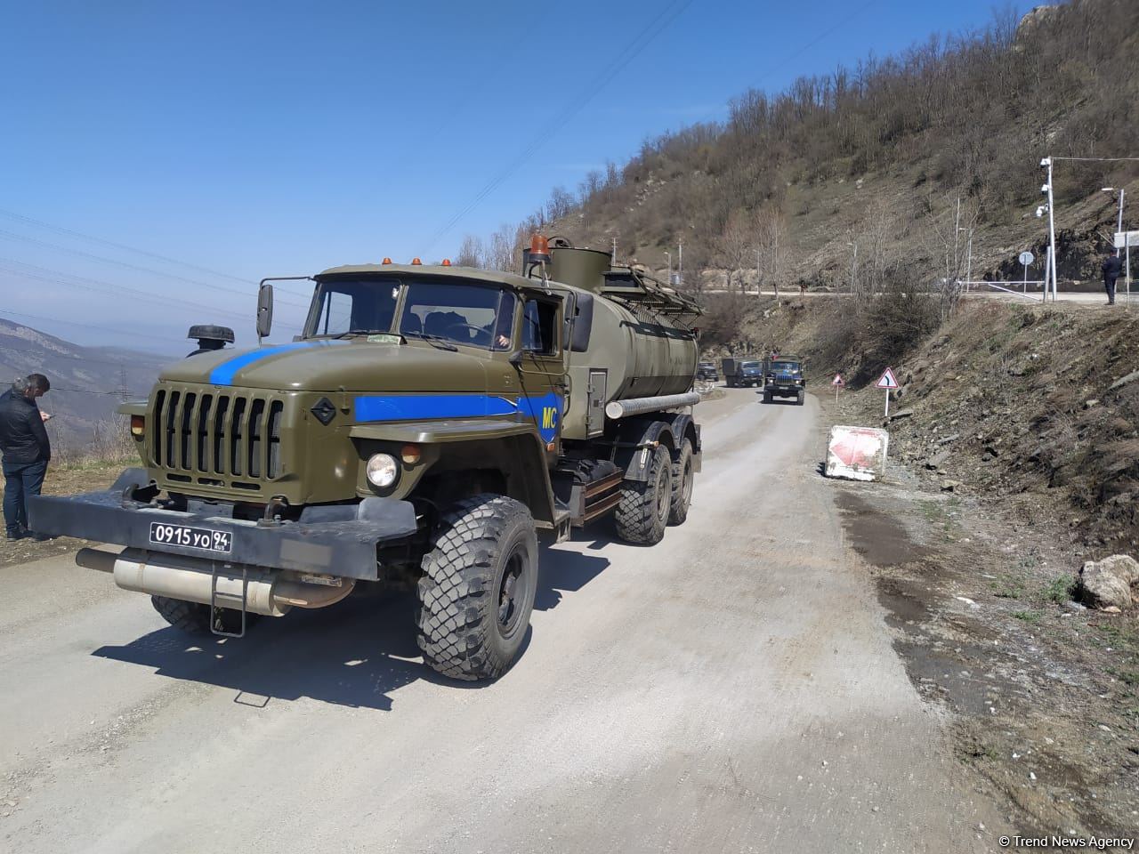 Sülhməramlılara aid 63 maşın Laçın yolundan maneəsiz keçib (FOTO)